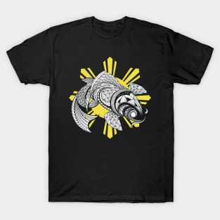 Philippine Sun/Tribal line Art Koi fish T-Shirt